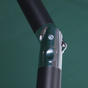 Umbrela de Gradina Reclinabila Plaja Aluminiu si Poliester Φ2.6×2.35m Verde Inchis - Img 9