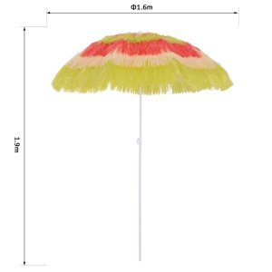 Umbrelă Hawaiană Portabilă, Acoperitoare Ø160cm, Impermeabilă, Înălțime până la 180cm - Img 3