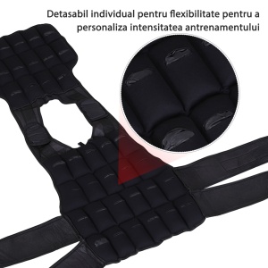 Vesta ponderata 20kg cu 38 Greutati, Captuseala si Inchideri cu Velcro - Img 4