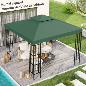 Acoperiș de Schimb pentru Gazebo pentru Grădină Dublu strat 3x3m - Img 2