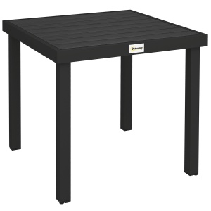 Aluminum Outdoor Patio Dining Table for 4 for Garden Lawn Backyard, Natural - Img 1