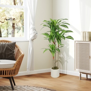 Arbore Artificial Dracaena 120 cm cu Rame Flexibile - Verde - Img 9
