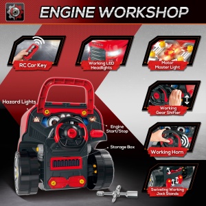 Atelier Camion Jucarie cu Motor, 61 Accesorii pentru Copii 3-5 Ani - Img 4