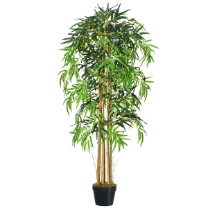 Bambus Artificial cu Ghiveci pentru Interior și Exterior, Φ18x150cm - Img 1