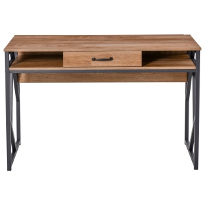 Birou pentru computer, Modern in Stil Industrial MDF, 120x60x76 cm, Maro - Img 4