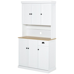 Bufet de Bucatarie cu Blat pentru Cuptor Alb - Img 1