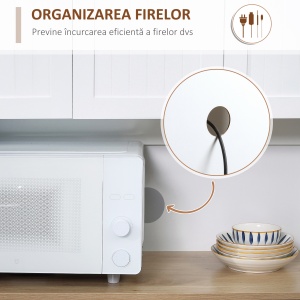 Bufet de Bucatarie cu Blat pentru Cuptor Alb - Img 7
