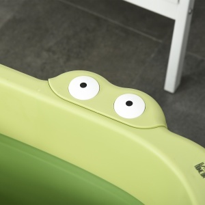 Cadita pentru baita pentru nou-nascuti si copii cu varsta intre 0-6 ani, din plastic antiderapant, verde, 75.3x55.4x43cm - Img 9
