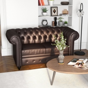 Canapea 2 Locuri – Chesterfield Piele Ecologica - Img 7