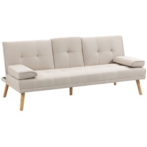 Canapea Extensibila 3 Locuri – Stil Scandinav cu 2 Cotiere - Img 1