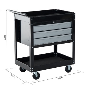 Caucior pentru Atelier Profesional Comoda pentru Scule in Lamiera, Nero, 68x46x88cm - Img 3