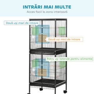 Colivie Pasari 140 cm cu Roti si Accesorii - Img 5