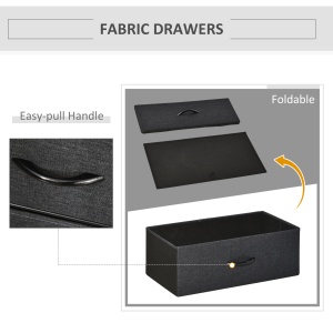 Comoda multifunctionala cu 3 sertare pliante din material textil 58x29x81.5cm - Img 5
