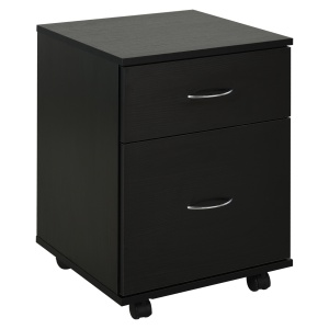 Comoda pe Rotite pentru Birouin Lemn, 41x39x58cm, Negru - Img 1