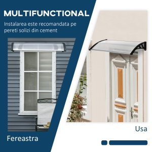 Copertina Exterior 110×60 cm – Policarbonat Transparent & Aluminiu - Img 6