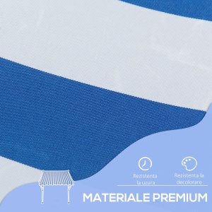 Copertina pentru soare pentru exterior tip rulou cu manivela, inaltime si unghi reglabil, 200x150cm, albastru - Img 6