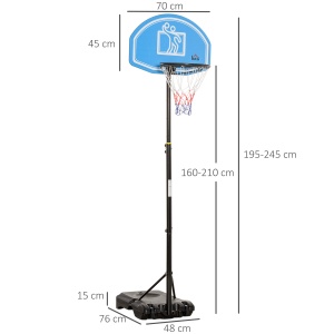 Cos Baschet Exterior – Portabil, Reglabil 195–245 cm - Img 3
