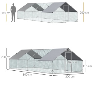 Cotet Gaini Exterior – Cadru Zincat cu Plasa & Acoperis - Img 3