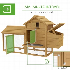 Cotet Lemn Prefabricat – Pentru 2 Gaini, Ideal pentru Gradina - Img 5