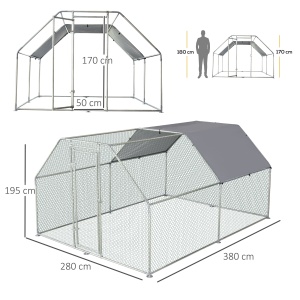 cotet tip cusca, cu plasa din plastic 280x380x195cm - Img 3