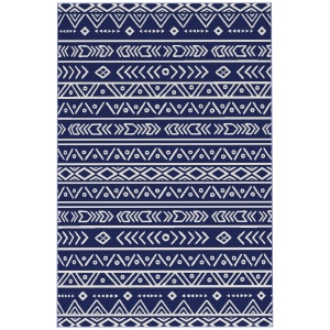 Covor Reversibil pentru Exterior, Impermeabil, din Paie de Plastic, 182x274 cm, Albastru