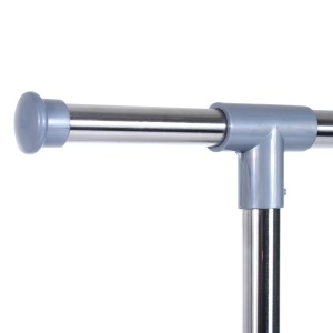 Cuier pentru haine cu inaltime si extensie reglabile, 165 x 48 x 180 cm, Inox / ABS, Argintiu / Gri - Img 8