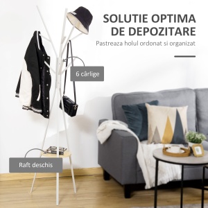 Cuier Pom – Otel Alb, Design Modern pentru Hol - Img 4