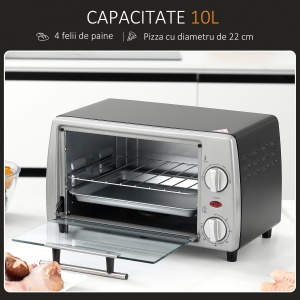 Cuptor Electric 10 L – Tava, Grill si Timer Reglabil - Img 4
