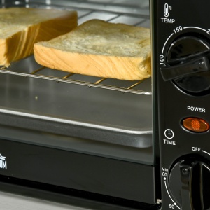Cuptor electric 10L temperatura reglabila si temporizator, grila si tava incluse, 750 W, 36,5x26x22cm, negru - Img 9