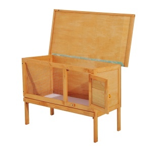 cusca exterior, pentru iepuri, din lemn, 90x45x65cm - Img 8