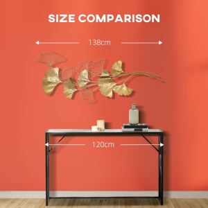 Decoratiune Perete 3D – Frunze Gingko Moderne - Img 7