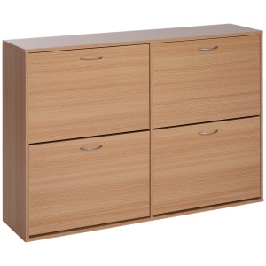 Dulap Pantofi Lemn 120×24×81 cm – 24 Perechi, Hol sau Dormitor - Img 1