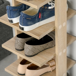 Dulap pentru Pantofi din Lemn 6 pantofi cu Raft de depozitare 32x30x104cm - Img 7