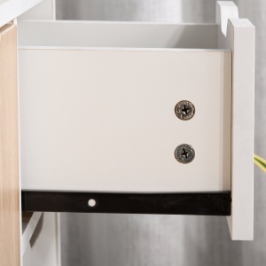 Dulapior Multifunctional din Lemn cu Sertar si Dulapioare in Stil Nordic, 90x30x72cm - Img 8