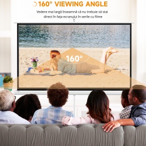 Ecran Proiectie 84” – Portabil cu Suport, 4K HD 16:9 - Img 4