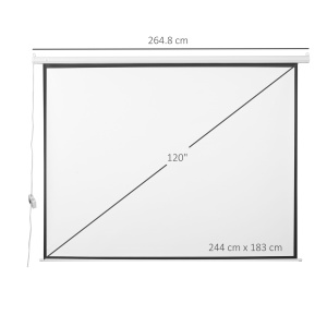 Ecran Proiector 120” – Motorizat, Alb, Ideal Home Cinema - Img 3