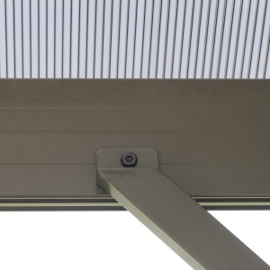 Foisor cu acoperis din policarbonat 3 x 3 m, cu cadru din aluminiu , Culoarea cafelei - Img 9