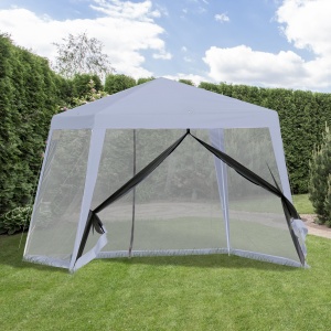 Foisor de Gradina 3x3m cu Plasa de Tantari din Poliester si Metal - Img 2