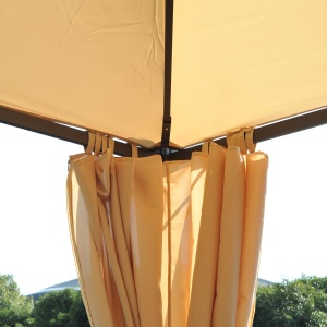 Foisor de Gradina Impermeabil 3 x 3m cu 4 Panouri Laterale Bej - Img 7