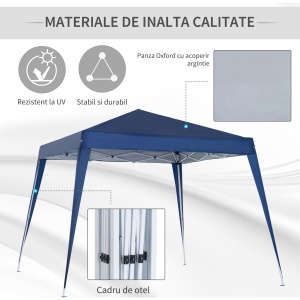 Foisor Pliabil 2.4x2.4m, Foisor de Gradina Structura - Img 4