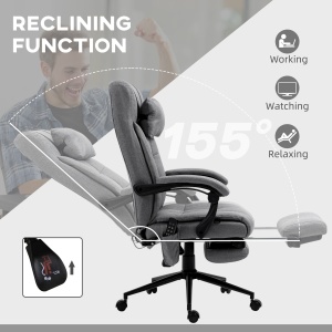 Fotoliu Birou Ergonomic – Masaj 6 Puncte, incalzire & Suport Picioare - Img 6