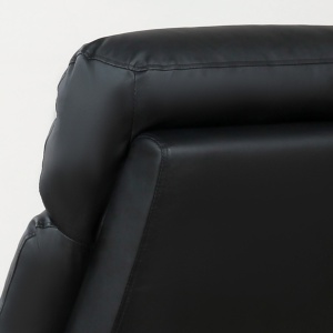 Fotoliu Relax Rabatabil Ergonomic Piele Sintetica 65 × 92 × 100cm, Negru - Img 8