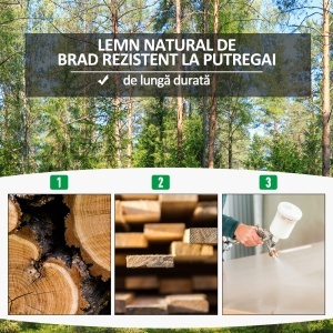 Ghiveci pentru Extern din Lemn cu Spatar pentru Plante Cataratoare - Img 7