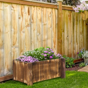 Ghiveci Rectangular pentru Plante din lemn de Brad, 70x35x30cm - Img 2