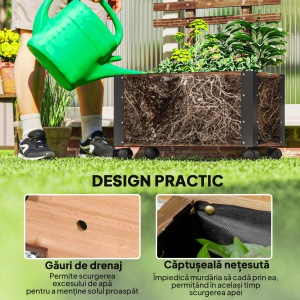 Jardiniera cu Spalier pentru Plante Agatatoare si Roti - Img 7
