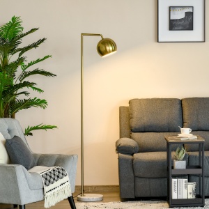 Lampadar Vintage – Abajur Reglabil, E27, Finisaj Auriu - Img 8