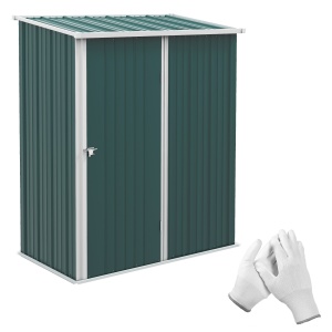 Magazie de Grădină pentru Unelte din Oțel Laminat 161,5x94,5x196cm, Verde - Img 1