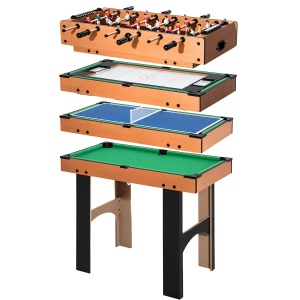 Masă de Jocuri 4 în 1 pentru Copii 6+ Ani, 87x43x73 cm, Multicolor