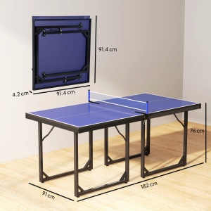 Masa Ping Pong – Pliabila 182×91×76 cm cu Plasa - Img 3