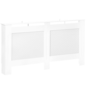 Masca Calorifer Lemn Alb – 151,5×82×19 cm cu Grilaj Elegant - Img 1